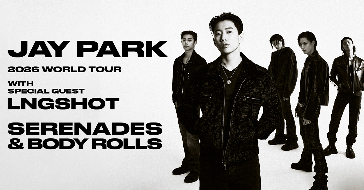 JAY PARK · Serenades & Body Rolls · Event logo / title artwork